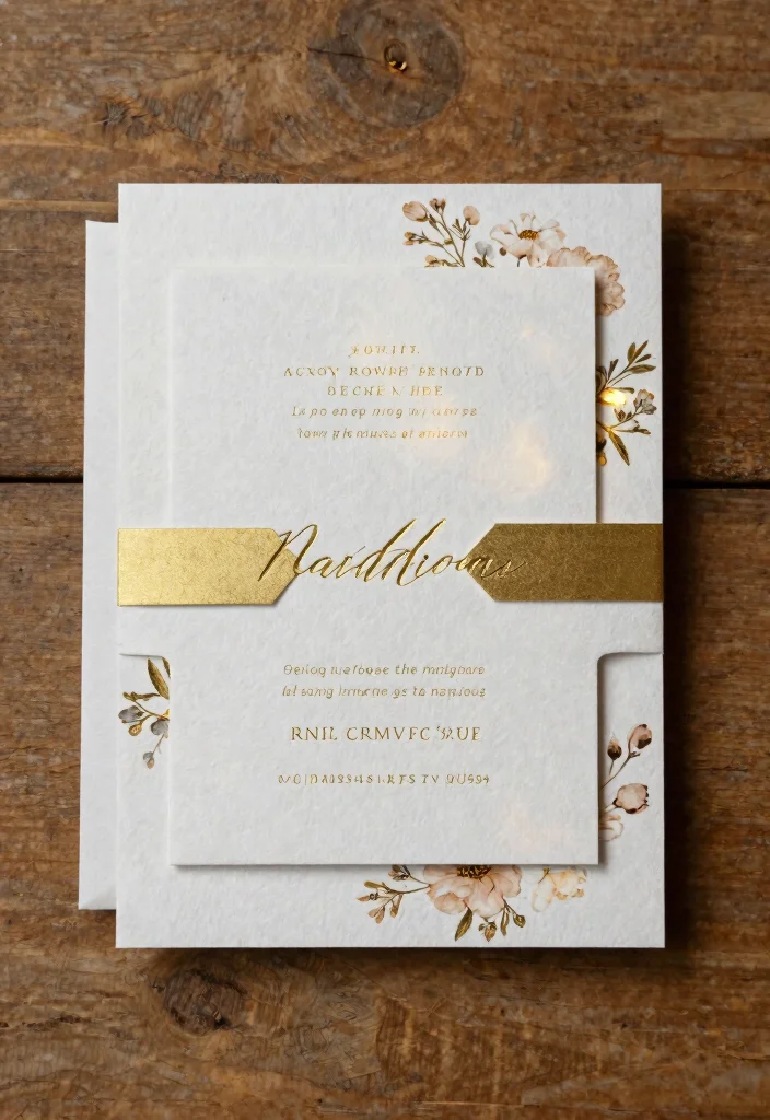 14 Gold Wedding Invitations for Half the Price of Foil Stamping - 13. Layered Designs 1