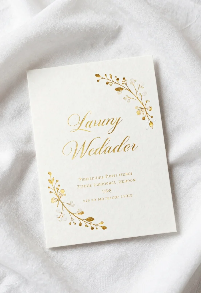 14 Gold Wedding Invitations for Half the Price of Foil Stamping - 3. Modern Minimalist Style 1
