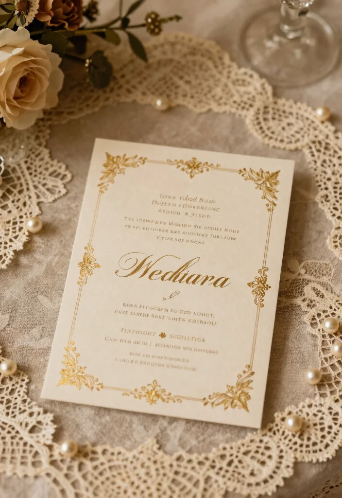 14 Gold Wedding Invitations for Half the Price of Foil Stamping - 5. Vintage Glam 1