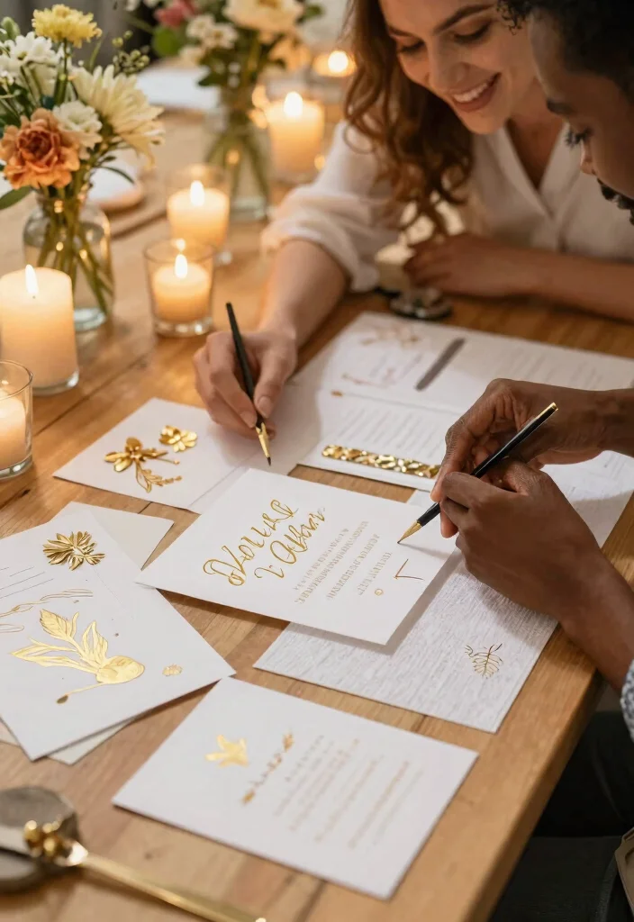 14 Gold Wedding Invitations for Half the Price of Foil Stamping - 8. Celebrate with DIY Invites 1