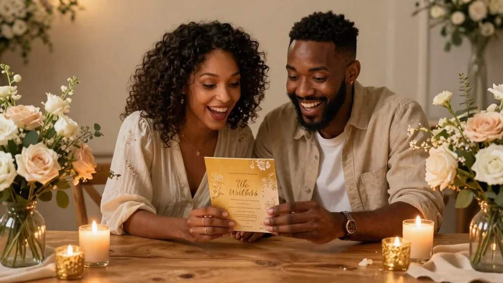 14 Gold Wedding Invitations for Half the Price of Foil Stamping