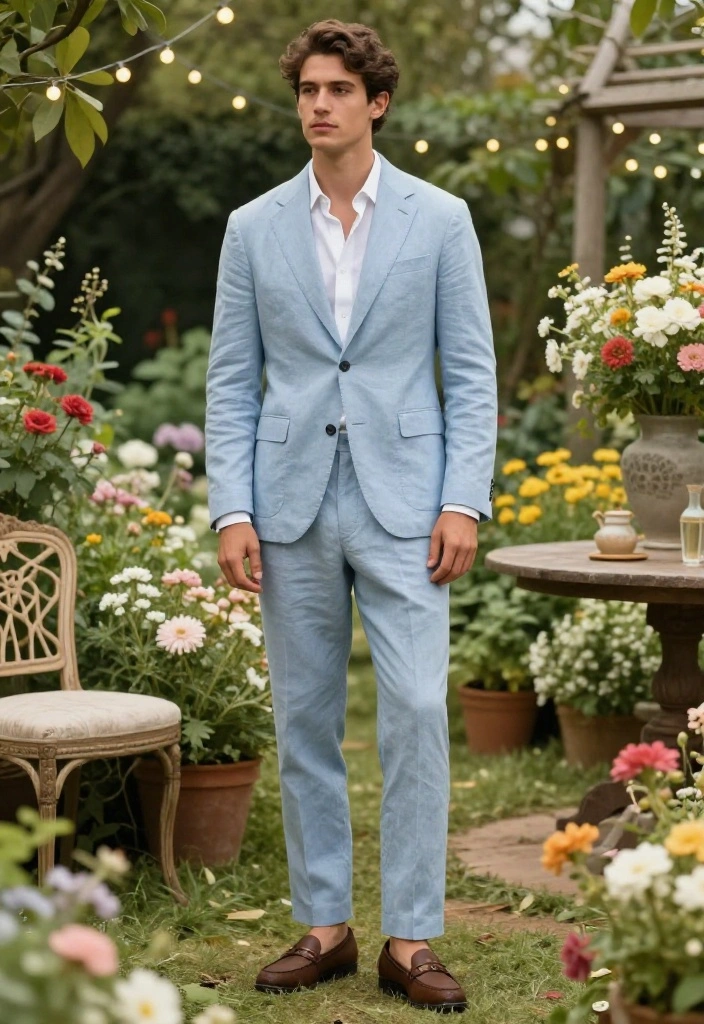 14 Spring Wedding Guest Outfit Men Ideas That Breathe Outdoors - 1. Light Linen Suit: Effortless Elegance 1