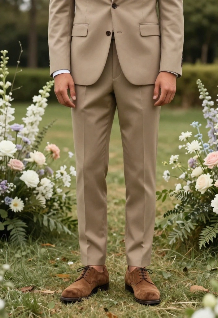 14 Spring Wedding Guest Outfit Men Ideas That Breathe Outdoors - 13. Sustainable Suede Shoes with a Classic Look 1