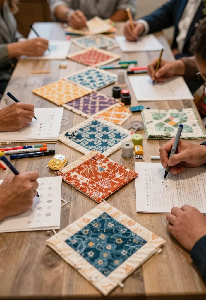 14 Wedding Guest Book Table Arrangements That Draw Every Guest - 10. Quilt Squares Guest Book 1