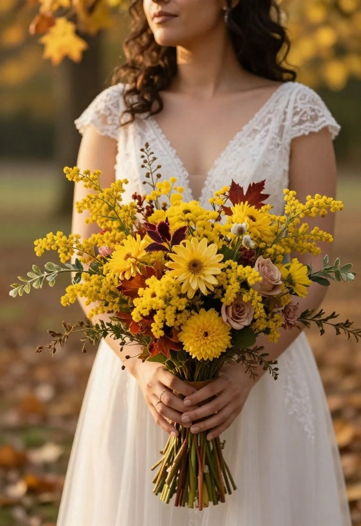 15 Autumn Wedding Flowers That Don't Wilt Before Dinner - 2. Goldenrod 1