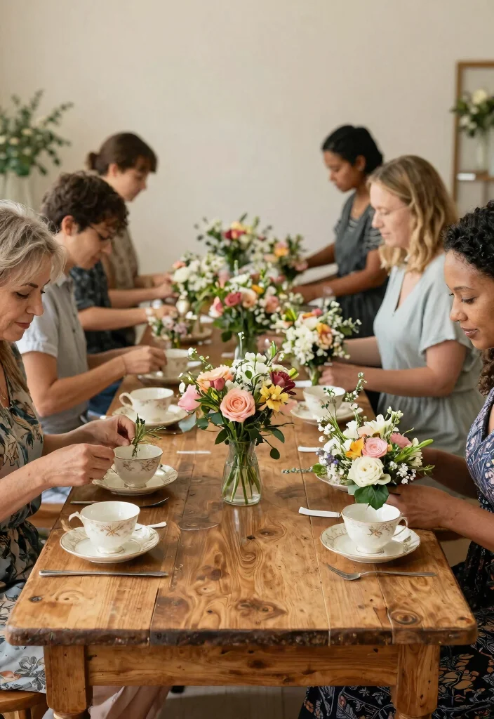 15 DIY Wedding Flower Centerpieces That Look Store-Bought - 3. Whimsical Flower Bouquets in Vintage Teacups 1