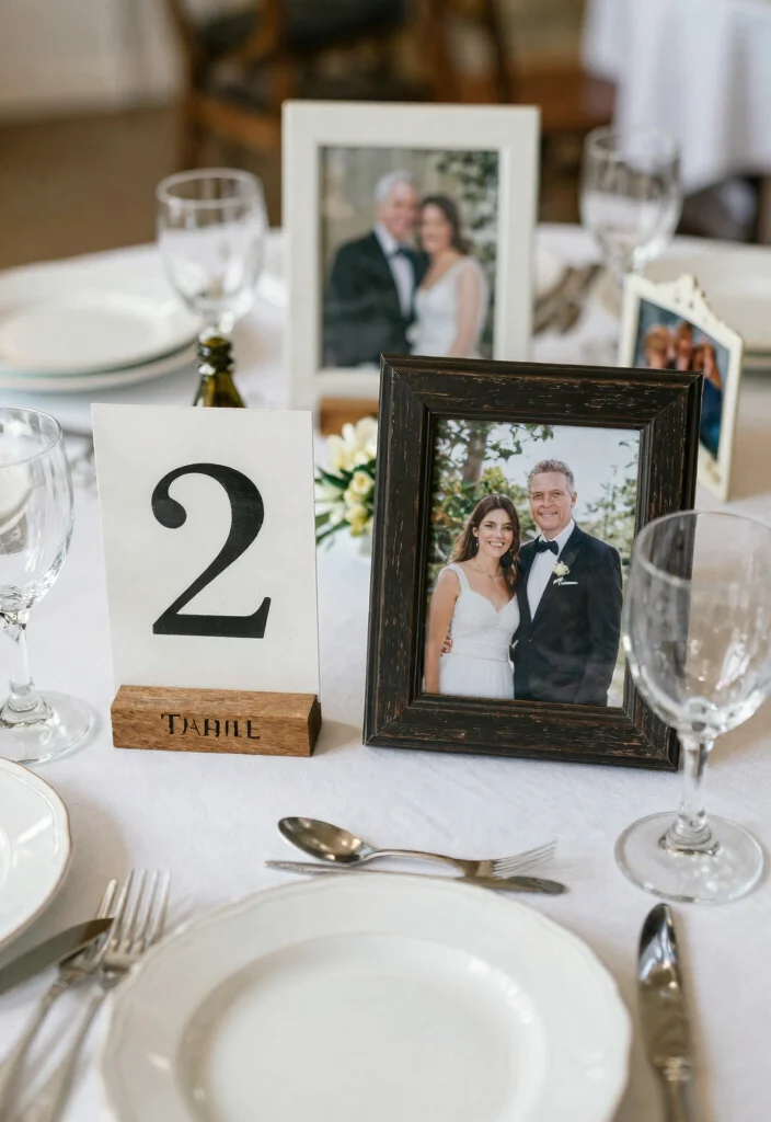 15 Vintage Wedding Table Settings Without Hunting Down Rentals - 11. Personalized Table Numbers 1