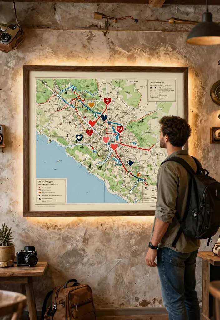 15 Wedding Anniversary Presents for Him That Match His Interests - 1. Customized Adventure Map 1