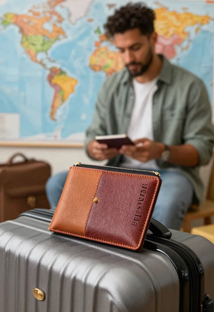 15 Wedding Anniversary Presents for Him That Match His Interests - 11. Personalized Travel Passport Holder 1