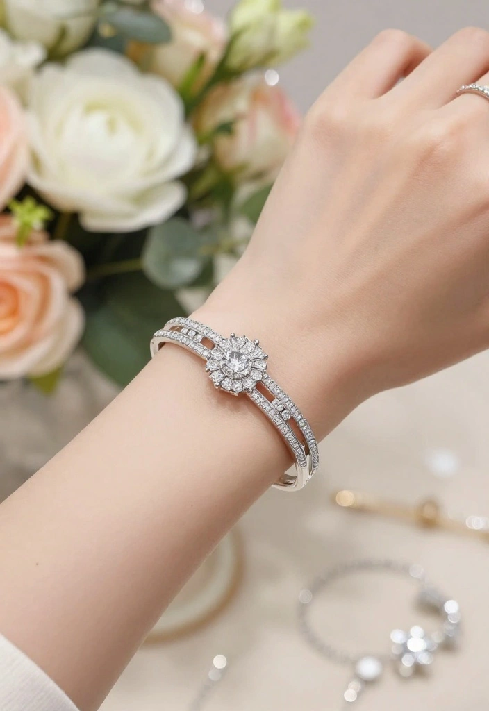 15 Wedding Jewelry and Accessories That Won't Snag on Your Veil - 10. Statement Cuff Bracelets 1