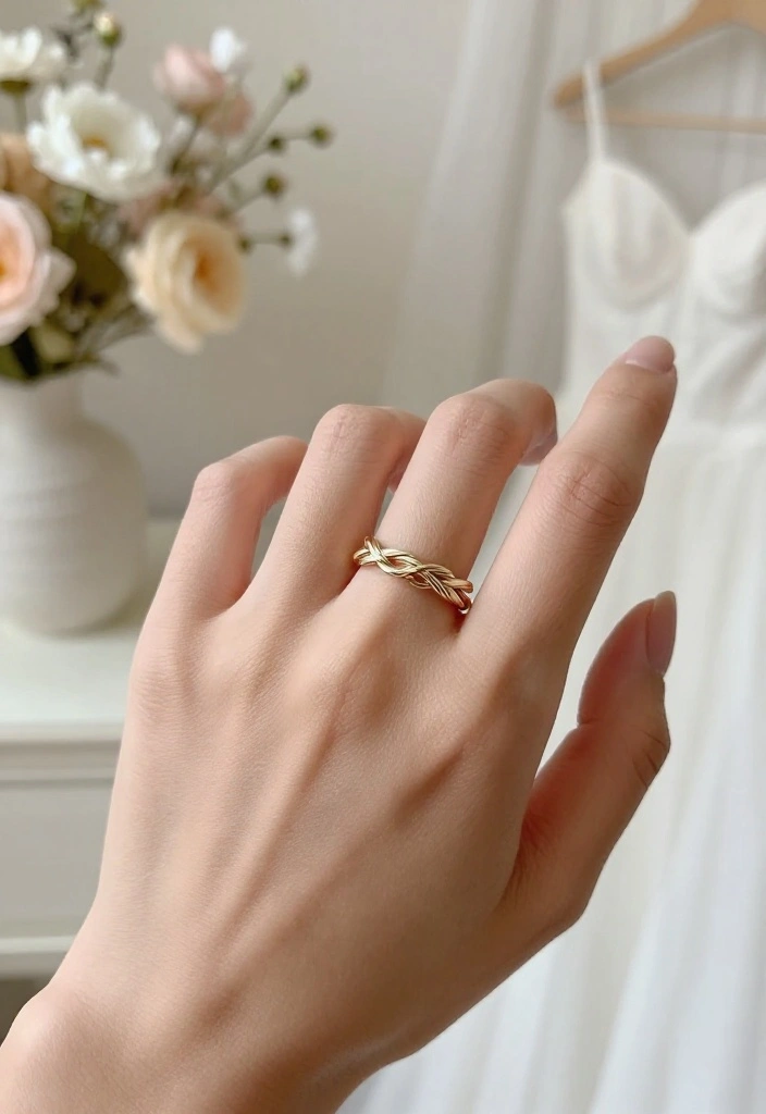 15 Wedding Jewelry and Accessories That Won't Snag on Your Veil - 13. Twisted Wire Rings 1