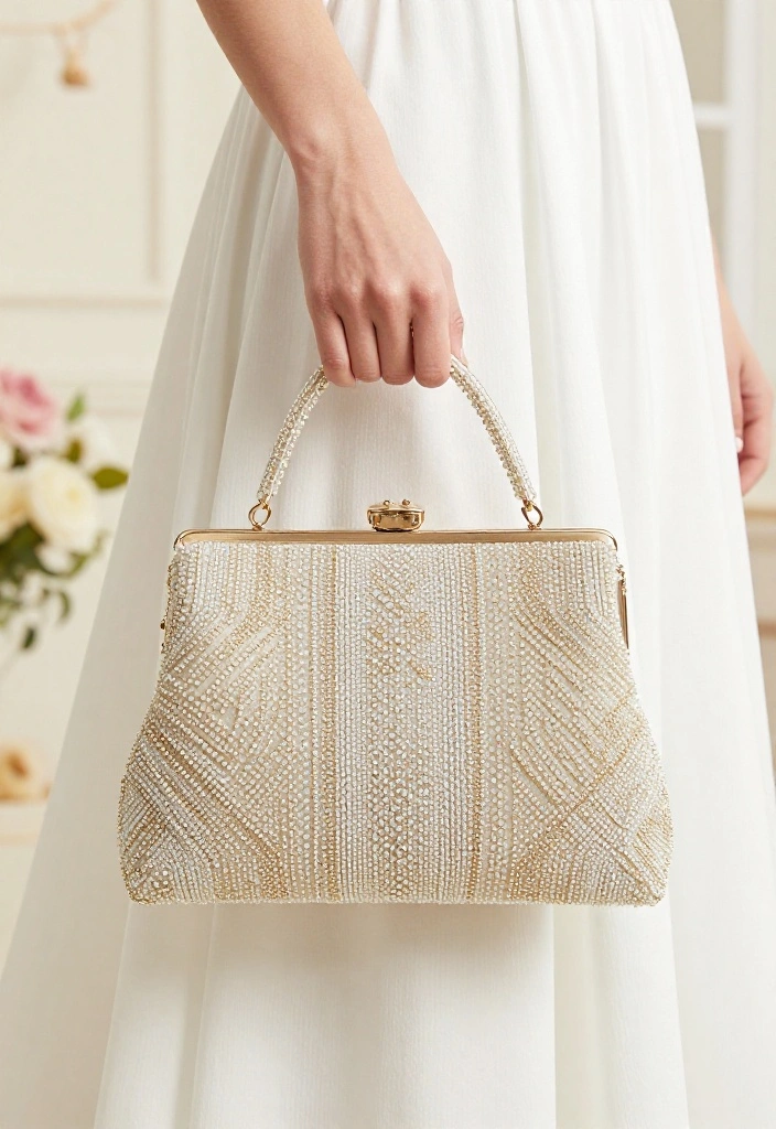 15 Wedding Jewelry and Accessories That Won't Snag on Your Veil - 15. Beaded Clutch Bags 1