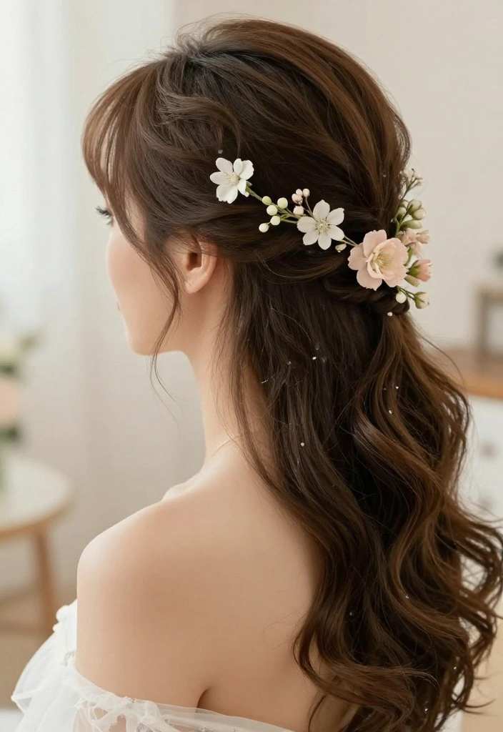 15 Wedding Jewelry and Accessories That Won't Snag on Your Veil - 3. Soft Floral Hairpins 1