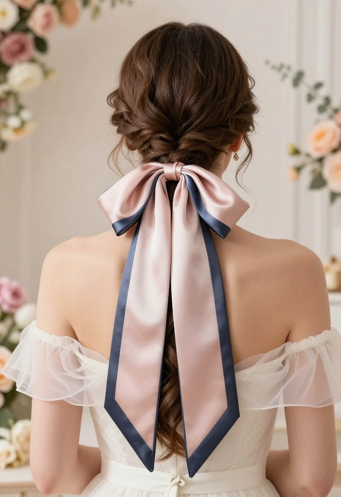 15 Wedding Jewelry and Accessories That Won't Snag on Your Veil - 7. Silk Ribbon Ties 1