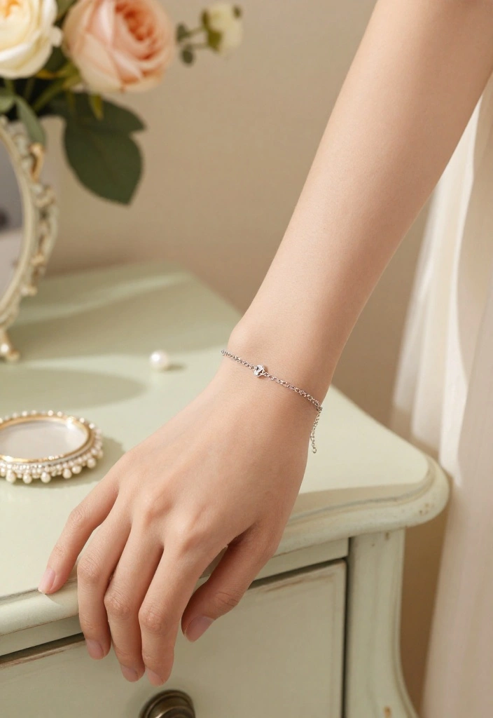 15 Wedding Jewelry and Accessories That Won't Snag on Your Veil - 8. Dainty Chain Bracelets 1