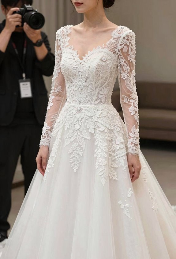 a line sleeves enhance elegance
