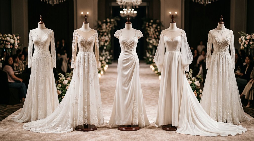 a line wedding dresses with sleeves
