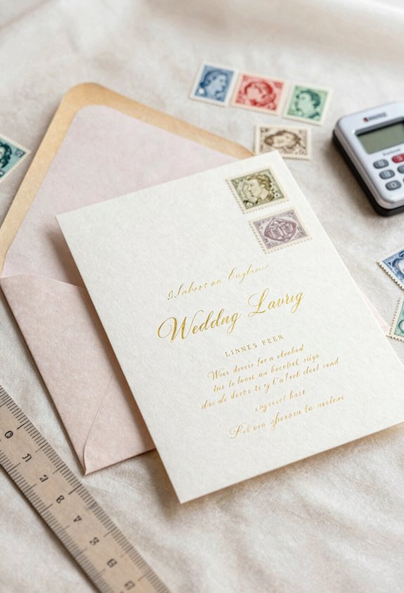 extra postage for invitations and surcharges