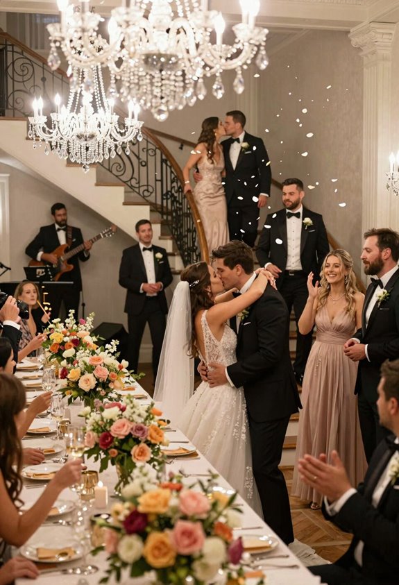 grand entrance sequence sets reception tempo