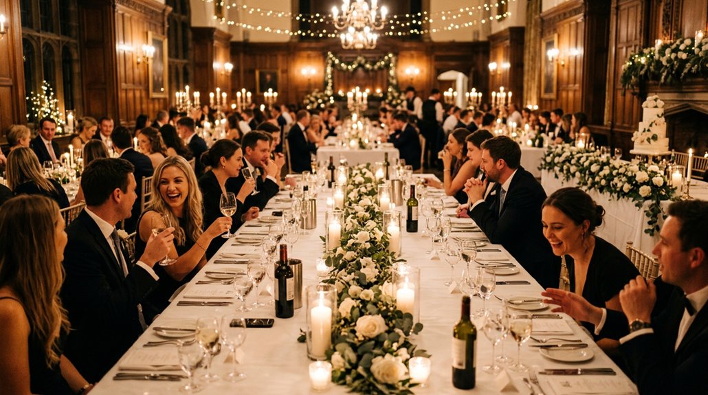 length of typical wedding reception dinner