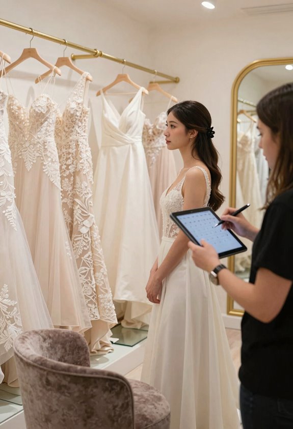 pace dress shopping appointments thoughtfully