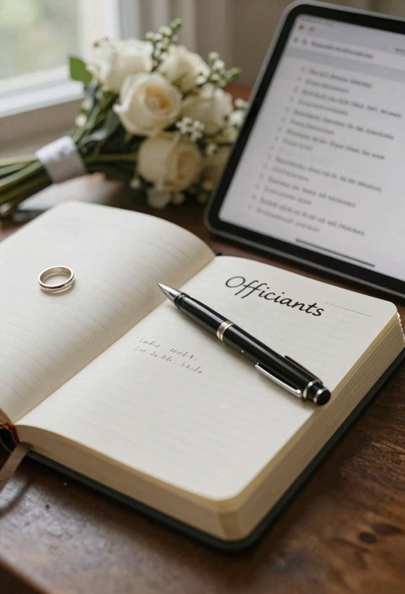 sources and methods to find wedding officiants