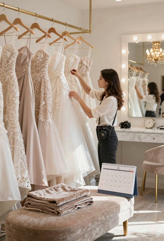 wedding dress shopping timeline planning